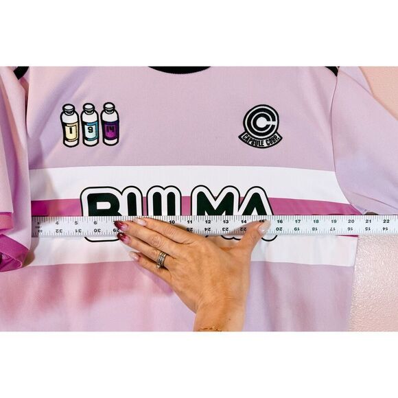 Dragon Ball Z Bulma Pink 97 Jersey - BoxLunch Exclusive Women’s Medium - Picture 13 of 16